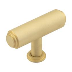 Burlington by Frelan Belgrave T-Bar Cabinet Knob - 18mm Diameter - Satin Brass