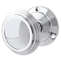 Heritage Brass by M Marcus Polished Chrome Mortice Door Knob - 69mm Rose Diameter - Goodrich Range