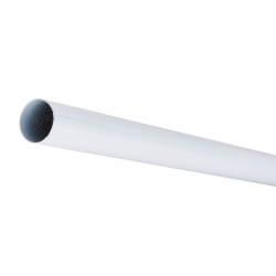 Rothley 19mm Round Steel Hanging Rail Tube - 1219mm Length - White