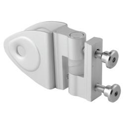Designer Self Closing Cubicle Hinge - 12-13mm Panels - Satin Anodised Aluminium