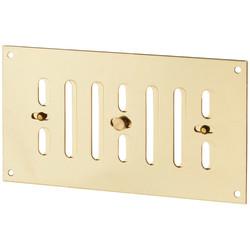 Hampstead Hit & Miss Vent - 165 x 89mm - Polished Brass