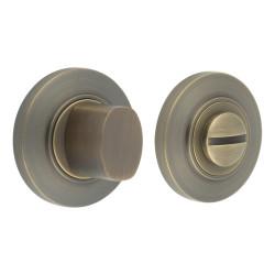 Burlington by Frelan Inner 3 Turn & Release with Chamfered Rose - 47mm Diameter - Antique Brass