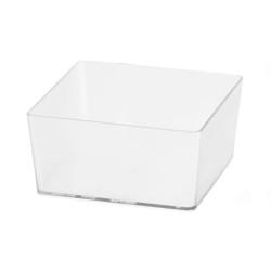 elfa Top Track System - Square Storage Craft Box - 98 x 98 x 48mm - Translucent