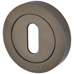 Touchpoint Escutcheon - 50mm Diameter - Keyhole - Black Nickel