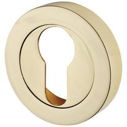 Touchpoint Escutcheon - 50mm Diameter - Euro - Polished Brass