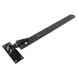 GateMate Heavy Duty Adjustable Hook & Band Gate Hinge - 450 x 50mm - Black Galv - Pair