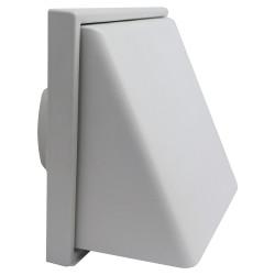 Manrose Plastic Cowled Wall Grille with Backdraft Damper - 4"/100mm - White