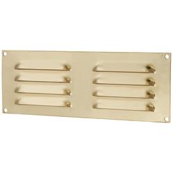 Hampstead Hooded Louvre Vent - 242 x 89mm - 3973mm² Free Air Flow - Polished Brass