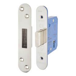 Altro BS3621 5 Lever Deadlock - 78mm Case - 57mm Backset - Radius - Polished Stainless Steel