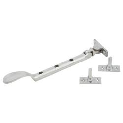 Altro Cast Victorian Casement Window Stay - 8"/200mm Length - Satin Chrome
