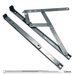 uPVC/Timber Standard Window Friction Stay Hinge - 13mm Stack - 12"/300mm - Top Hung - Pair