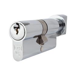 Eurospec 5 Pin 70mm Euro Thumbturn Cylinder - 35mm Turn + 35mm - Polished Chrome - Keyed to Differ