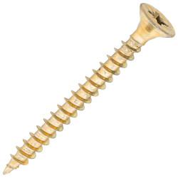SiDAX General Purpose Pozi Countersunk Wood Screws - 5.0 x 50mm - Yellow Zinc - Pack of 200