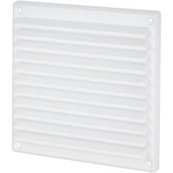 Louvre Vent - 166 x 160mm - 10360mm² Free Air Flow - White Plastic