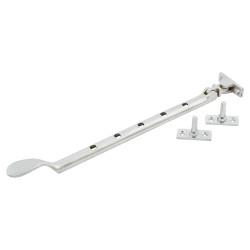 Altro Cast Victorian Casement Window Stay - 12"/300mm Length - Satin Chrome