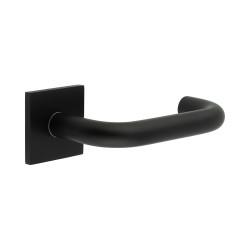 CRES by Frelan Black Sprung 19mm Fire Rated Return to Door Handles on Square Rose - CR-106 Range