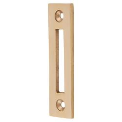 Replacement Casement Window Fastener Mortice Plate - 75mm Length - Polished Brass