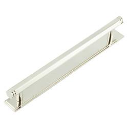 Hoxton by Frelan Nile 15mm Hex T-Bar Cabinet Pull Handle on Stepped Backplate - 224mm c/c - Polished Nickel