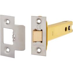 Altro Heavy Duty Bolt Through Tubular Latch - 128mm Case - 107mm Backset - Square - Satin Stainless