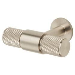 Carlisle Brass 13mm Knurled T-Bar Cabinet Knob - 50 x 40mm - Satin Nickel