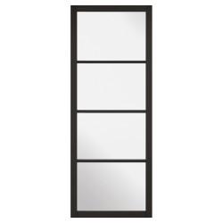 LPD Soho 4 Light Clear Glazed Pre-Finished Solid Internal Door - 2040 x 726 x 40mm - Black
