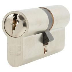 Union 6 Pin 80mm Euro Double Cylinder - 40 + 40mm - Satin Nickel - Keyed to Differ