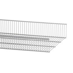 elfa Top Track System - Click In Ventilated Wire Basket Shelf - 902 x 438mm - Platinum