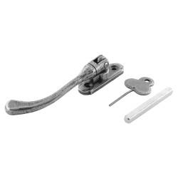 From The Anvil Pear Drop Locking Espagnolette Casement Window Handle - Left Hand - Pewter