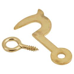 Altro Cabin Hook Style Cabinet Catch - 30mm Length - Polished Brass