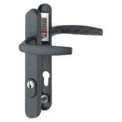 Hoppe PAS24 1530/3260N uPVC Multipoint Door Handle - Short Plate - 92mm c/c - 60mm door - Black