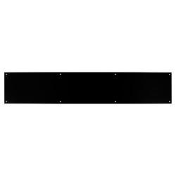 Altro Stainless Steel Kick Plate - 700 x 150 x 1.2mm - 8 Screw Holes - Matt Black