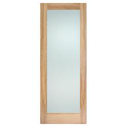 LPD Pattern 10 1 Light Frosted Glazed Unfinished Solid Internal Door - 1981 x 610 x 35mm - Oak