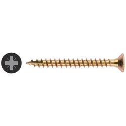Vida All Purpose Pozi Countersunk Wood Screws  - 4.0 x 40mm - Yellow Zinc - Pack of 200