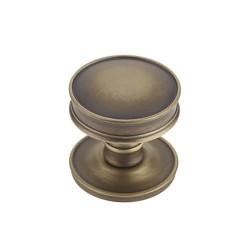 Burlington by Frelan Berkeley Round Cabinet Knob - 40mm Diameter - Antique Brass