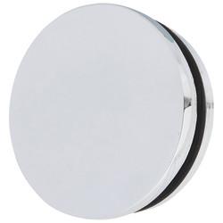 38mm Solid Brass Flat End Cap - Polished Chrome
