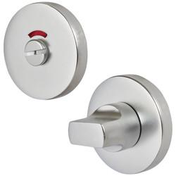 Touchpoint Bathroom Turn & Release with Indicator - 53mm Diameter - Satin Aluminium