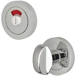 Hampstead Modern Bathroom Turn & Release with Indicator - 50mm Diameter - Polished Chrome