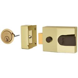 Yale 89 Double Locking Nightlatch - 60mm Backset - Polished Brass Case/Cylinder
