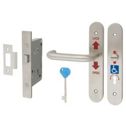 Altro RADAR Lockset - 52mm Backset - 78mm Case - Reversible - Brushed Stainless Steel