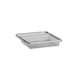 elfa Top Track System - Click In Shallow Mesh Basket & Gliding Frame - 448 x 336 x 82mm - Platinum