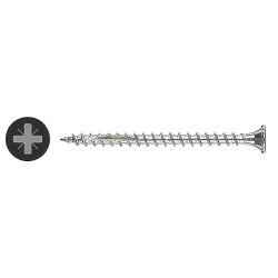 Reisser Cutter Pozi Countersunk Wood Screws - 4.0 x 50mm - Bright Zinc Plated - Pack of 200