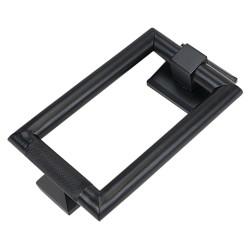 From The Anvil Brompton Rectangular Knurled Door Knocker - Matt Black - 145 x 90mm