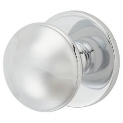 Altro Polished Chrome Round Centre Door Knob - 80mm Rose Diameter