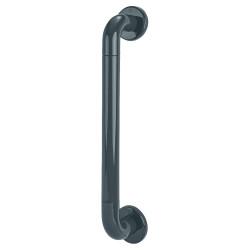 Hoppe AR602/425 Anthracite Grey Nylon D-Bar Door Pull Handle on Rose - Screw Fix - 425mm c/c