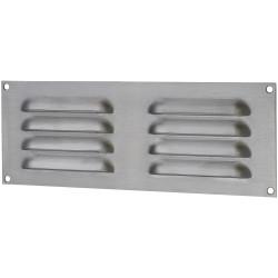 Altro Hooded Louvre Vent - 242 x 89mm - 3344mm² Free Air Flow - Satin Chrome