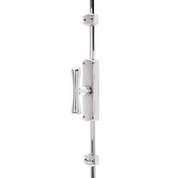 Hampstead Fluted Knob Locking Espagnolette Bolt - 2400 x 38mm - Polished Chrome