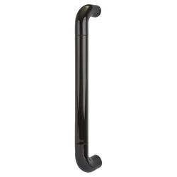 Hoppe AR602/425 Ebony Black Nylon D-Bar Door Pull Handle - Bolt Fix - 425mm c/c