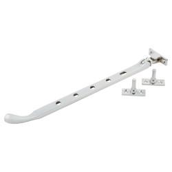 Altro Cast Bulb End Casement Window Stay - 12"/300mm Length - Polished Chrome