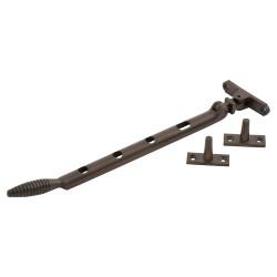 Hampstead Reeded Casement Window Stay - 10"/250mm Length - Soft Antique Bronze