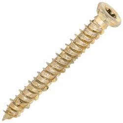SiDAX Concrete Screw - Countersunk - Yellow Zinc - 7.5 x 60mm - Pack of 100